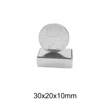 1/2/5 /10ШТ 30x20x10 mm Kvadratni Super Snažni Jaka Magnetska Magneti 30*20*10 Blok Stalnih Neodymium Magneti 30x20x10