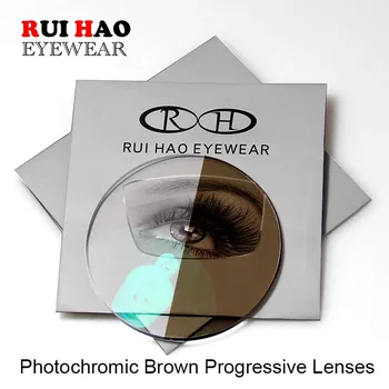 1,56 1,61 1,67 Photochromic sive ili Smeđe Progresivne leće HMC Optički Recept leće Prilagođene naočale Rui Hao Eyewear