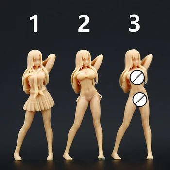 1/64 Setovi Modela od smole, Seksi Ženska Uniforma Kitagawa, Anime Lik, Figurice Od Smole, Minijaturni model GK, Diorama, Uncolored Igračka 
