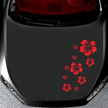 1 Komplet Havajski Cvijet Auto Naljepnice, Zidne Ukrasne Naljepnice, Uradi Sam, Vinil Samoljepljive Naljepnice za Motor, D-1709, Дропшиппинг