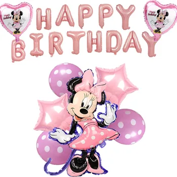 1 Komplet Mickey Mouse Minnie Folija Baloni Zabavni Park Disney Djeca Sretan Rođendan Ukras Globos Darove Za Djecu