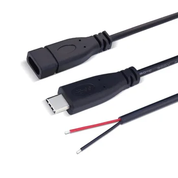 1 kom./5 kom. 2-polni 4-pinski kabel za prijenos podataka 25 cm USB 2.0 Type-C napajanje Produžni Kabel za Punjač Priključak za Utikač