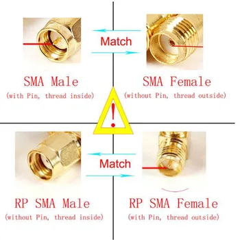 1 kom./5 kom. Konektor SMA Utikač-utičnica Za adapter RP-SMA priključak RPSMA Utikač-utičnica RP SMA Izravan rf kabel O1