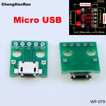 1 kom. Micro USB Za DIP Adapter 5-pinski Priključak Modula Ploče Ploča Ženski 5-Pinski Priključak naknada B Tip pcb 2,54 MM