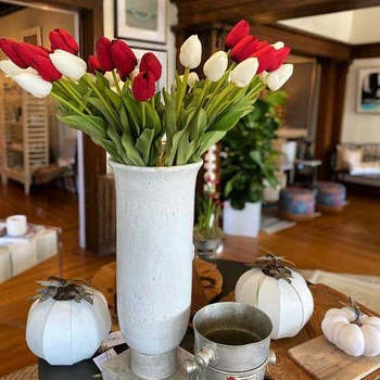 10 kom. Tulipana Umjetno Cvijeće Trenutno Dodir Vjenčani Buketi Za Vjenčanje Ukras Kućni Vrt Stol Dekor Umjetni Cvijet Biljke