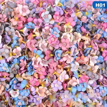 100 Kom 2 cm Višebojnom Glave Cvjetova Tratinčice Mini Svile Umjetno Cvijeće za Vijenca, Scrapbooking, Kućni Svadbeni Nakit