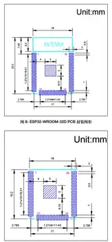 100PC ESP-WROOM-32D ESP-32 WiFi + Bluetooth modul sa čipom sa čipom osnovne čips ESP32-D0WD 4 MB 16 MB 32 Mb ESP32-WROOM-32D