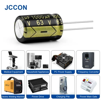 10ШТ JCCON Aluminijski Elektrolitski Kondenzator 63V1000UF 16x25 Visoki Niski ESR Низкоомные Kondenzatori 1000 uf