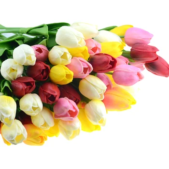 10шт ljepota Pravi dodir cvijeće latex Tulipani cvijet Umjetni Buket Lažni cvijet vjenčanje buket ukrasiti cvijeće za vjenčanje