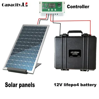 12V 100ah lifepo4 baterija baterija baterija baterija baterija Litij solarna baterija s BMS za motor Solarne energije i RV Vanjski kamp Europska dostava