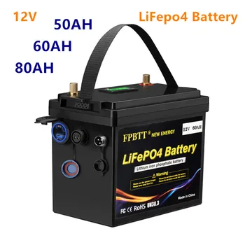 12V 80AH 60AH 80AH LiFePO4 Baterija 12v 50ah 60ah 80ah lifepo4 baterija LiFePO4 baterija 12v litij baterija sa Punjačem 10A