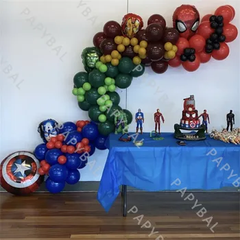 137 kom. Marvel Spider-Man i Iron Man Balon Luk Гирлянда Komplet Dječji Rođendan Balon Skup DIY Baby Shower Globos Dječji Darovi