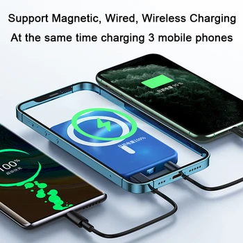 15 W Za Magsafe Magnetski Bežični Punjiva Rezervna Baterija, Brzi Punjač Power Bank Za iPhone 13 12 Pro Max Mini Vanjski
