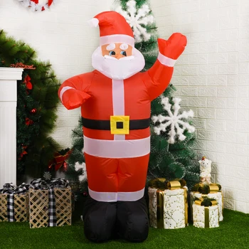 150 cm Napuhavanje Djed Mraz Sjajni Božićni Vanjska Dekoracija LED Sjajni Div Večernje Nova Godina 2023 Božićni Ukras