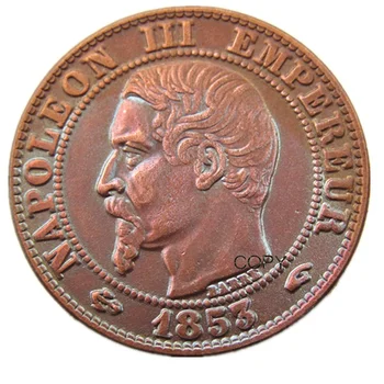 1853-1857 -A-B Francuska 5 centi Bakra Fotokopirni kovanice Napoleona III