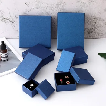 1pc Kraljevska Plava Proizvodnja Poklon Kutija za Nakit Ogrlice Narukvice Naušnice Poklon Kutije za Pakiranje Različitih Veličina Ručne izrade Kutija DIY Poklon
