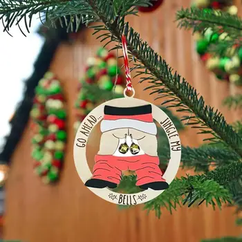 1pc drvene Božićna Zvona Dekoracije Božićno Drvce Zabavne Viseće Dekoracije Jingle My Bells Festival Privjesak Privjesak Dekor