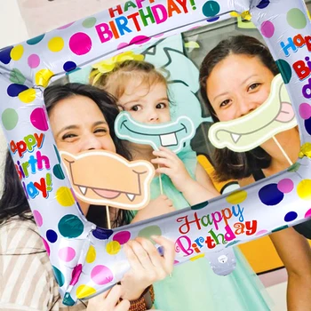 1pc sretan rođendan college okvir baloni djeca odrasla osoba rođendan фотобудка rekvizite 1. rođendan balon dječji tuš balon