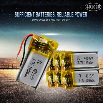 2 kom 50 mah 3,7 U 401020 Litij-polimer baterija baterija baterija baterija Baterija Za Igračke, Vozila, Bluetooth zvučnika, Bluetooth slušalice, digitalni proizvodi