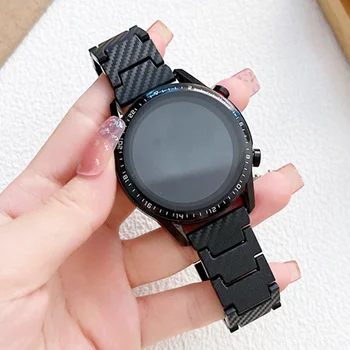 20/22 mm remen Za Samsung Galaxy watch 5/pro/4/classic/3 46 mm/42 mm 40 mm Narukvica od karbonskih vlakana Za Huawei watch GT/2e/3/Pro band