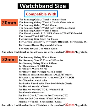 20 mm 22 mm Silikon Remen Za Samsung Galaxy Watch 5/4/3/Active/Huawei Watch 3/GT2 Sportski narukvica Narukvica za Amazfit GTR band