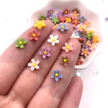 200шт 8 mm Smole 3D Šareni Mini Cvijet Dragulji Flatback Album Za Albume Vjenčanje Oblog Gumbe Noktiju Dizajn Dekor Obrt L560 * 2