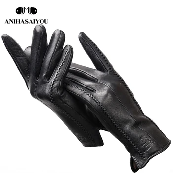 2020 Trendy ženske rukavice od janjeće kože, Marke ženske kožne rukavice, zimske ulične tople rukavice-2226F