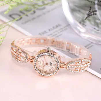 2021 Luksuzne Marke Sat-Narukvica Satovi Od Ružičastog Zlata Ženski Sat sa Dijamantima Ženski Sat Relogio Feminino Reloj Mujer