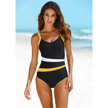2021 Novi Jednodijelni kupaći Kostim Plus Veličina Kupaćih kostima Ženske Klasične Vintage Kupanje Plaža Odjeća S Otvorenim leđima Tanka Odjeća Za kupanje M ~ 2XL