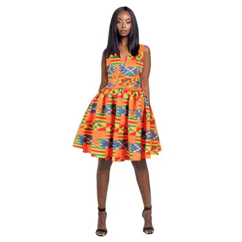 2021 jesen topla digitalni tisak Afrički ženski moda seksi haljinu s otvorenim leđima Ближневосточное haljina