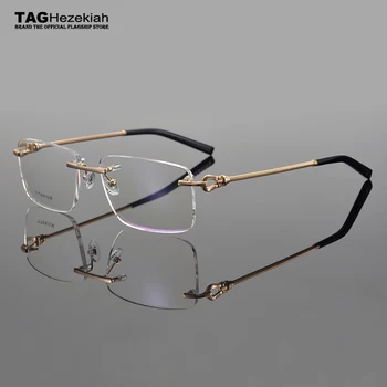 2023 titan bodovi u okvirima muške naočale u okvirima rimless rimless za naočale za muškarce rimless za naočale, gospodo računala naočale za kratkovidnost