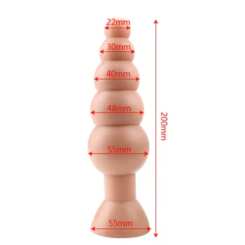 22-55 mm Debela Zrna Analni Čep je Analni Igračke Za Žene Vaginalni Lumenom Muški Maser Prostate Veliki Dildo Ženski Masturbator Seks Igre