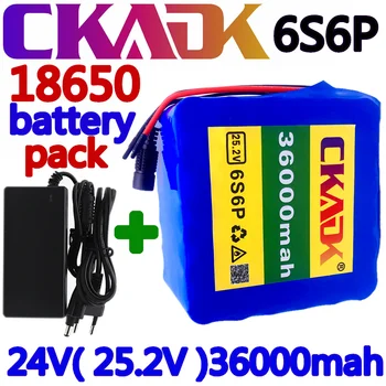 24 U 36ah 6S6P litij baterija 25,2 U 36000 mah li-ion baterija za bicikl baterije 350 W e bicikl 250 W motor + 2A punjač