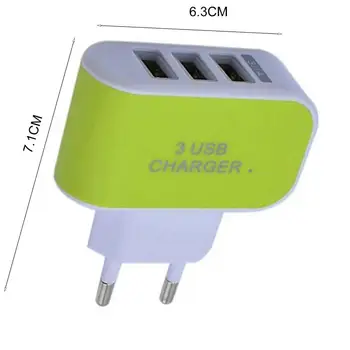 3.1 A Trostruki USB port za kućnu putovanja ac Adapter za punjač za EU rubrike, kompatibilno s iPad, iPhone i smartphone