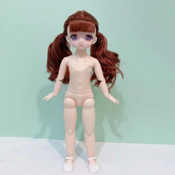 30 cm BJD Lutka s Trendi Boji, 3D Oči, Slatka Anime Lutka, Smeđa/Plava Kosa, Ženski akt Djevojka, Igračke, Lutke, Dar
