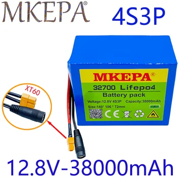 32700 Lifepo4 baterija baterija baterija baterija baterija 4S3P 12,8 U 38Ah 4S 40A 100A Uravnotežen BMS za Električnim brodom i neprekidni izvor napajanja od 12 v