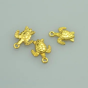 35 kom 16*12 mm zlatna boja kornjača Rafting privjesci privjesak odgovara ogrlica narukvica diy Privjesci za izradu nakita 4029A
