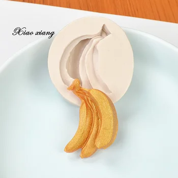 3D Banana Silikonski Kalup Za Помадки Za Pečenje Čokoladni Žele Alati Za Izradu Kolača Oblici Za Uređenje posuđe Za Pečenje M111