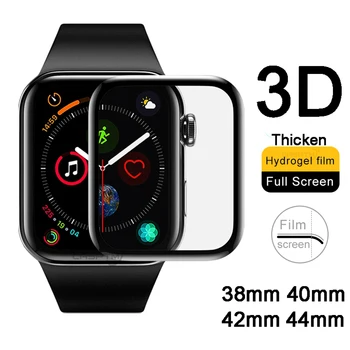 3D Kaljeni folija Za Apple Watch 44 mm 42 mm 40 mm 38 mm Zaštitna folija Za ekran Zaštitna Folija Za iWatch Series 4 3 2 1 ne Staklo