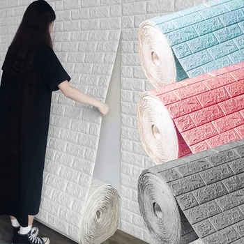 3D Wall Stickers Imitation Brick Wallpapers Anti-Collision Sponge Wall Sticker Zidne Bedroom Decorative naljepnice za zid