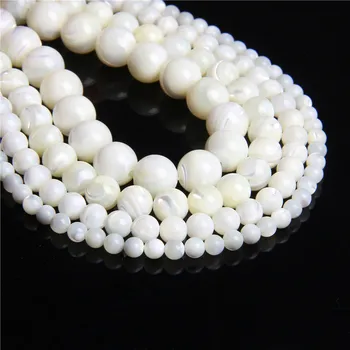 4-12 mm Prirodni Sedef Perle u obliku Školjke Cijele Bijela Трохус Biserna Umivaonik Slobodan Perle Za Izradu Nakita Svojim Rukama Ogrlica i Narukvica