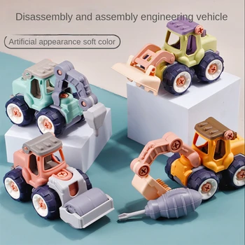 4 Stila Inženjerski Automobil Igračke Plastične Građevinske Bager Traktor Damper Buldožer Model Djeca Dječaci Mini Pokloni DIY Igračka