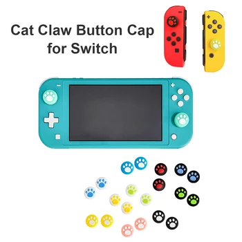 4 kom. Olovke za palac kontroler za Nintendo Switch Slatka Mačka Paw 3D Analogni Joystick, Silikonski Poklopac za navigacijske tipke Olovke za Palac