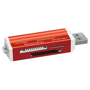 4-u-1 Micro USB 2.0 Čitač kartica usb adapter za Micro SD kartice TF M2 MMC, MS PRO Multifunkcijski Čitač kartica