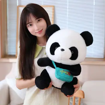40 cm Slatka je Super Ljubimac Soft Porculan Panda S Torbicom Pliš Igračku Za Rođendan Božićne Darove Za Djecu Prave Meke Igračke Za Djecu