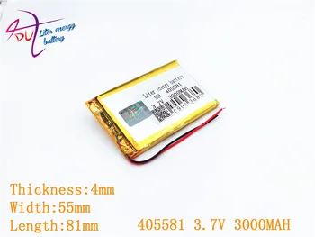405581 3,7 3000 mah 405580 Litij-Polimer Li-Ion li-ion Baterija za Akumulatorske baterije Za Mp3 MP4 MP5 GPS bluetooth mobilni