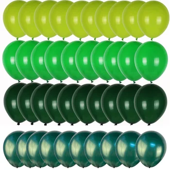 40шт Klasicni Tamno Zelena Krom Konfete Latex Baloni Rođendan Dekor Dječji Tuš Zračni Balon za Vjenčanje Odmor Pribor