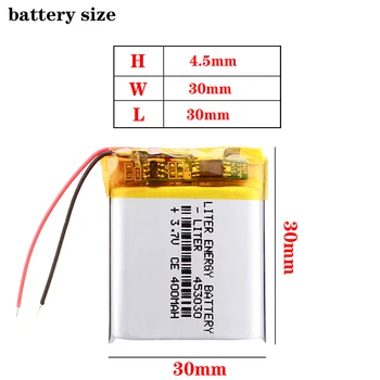 453030 3,7 400 mah Litij-Polimer baterija baterija baterija baterija Baterija Za mp3 mp4 mp5 miš Narukvica Ručni Sat DVR GPS PDA