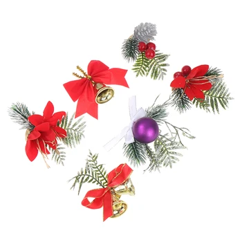 5 kom. lutkine Božićne Vijence Dekor Mini Pine Kvrga Zvono Kravata Privjesak Vilinski Vrt Osnovna Mikro Scena DIY Božićni Dekor DIY