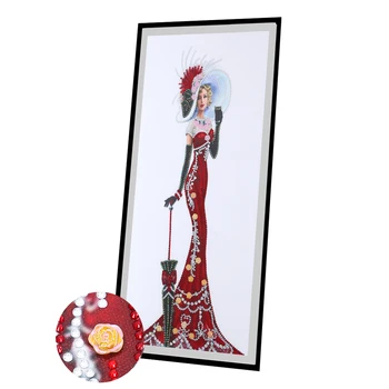 5D DIY Dio Bušenje Diamond Slika Posebnog Oblika Elegantna Dama Diamond Vez Skup Mozaika Home Dekor za Nakit od Perli Zid Poklon